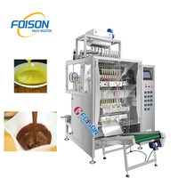 Máquina automática de envasado de sobres de chocolate líquido vffs, máquina de embalaje de varios carriles para chocolate cremoso