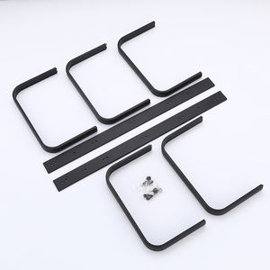 Portasciugamani Moderno da Parete Nero Opaco, Mensola <span class=keywords><strong>Porta</strong></span> <span class=keywords><strong>Asciugamani</strong></span> a 5 Livelli - Product Image 6