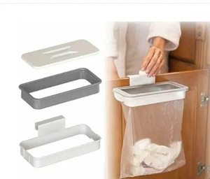 Support mural en plastique pour sacs poubelles, étagère de cuisine suspendue, support de rangement pour sacs poubelles, poubelle de placard de cuisine - Product Image 5