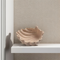 Haute qualité en céramique grande assiette et bol coquillage Figurines enfants cadeaux accessoires de Table objets décoratifs