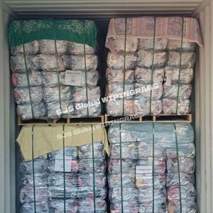 ผ้าเช็ดทำความสะอาดอุตสาหกรรม ผ้าฝ้ายรีเคลม 100% ผ้าเช็ดทำความสะอาดจากเสื้อยืดสีต่างๆ สำหรับทำความสะอาด - Product Image 1