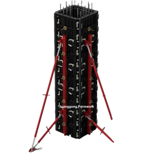 Abs nhựa có thể điều chỉnh ván khuôn trụ cột khuôn bê tông trụ cột khuôn shuttering cho vật liệu xây dựng - Product Image 1