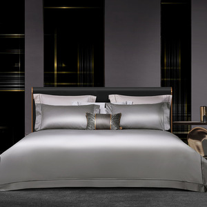 Ensemble de draps en coton égyptien sur mesure, 200 fils, couleur unie, usage hôtelier, taille de lit 2,0 m - Product Image 2