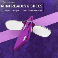 Lunettes de lecture confortables grises miniatures pour téléphone portable, optiques légères, à clipser sur le nez