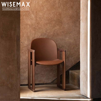 WISEMAX Nouveau chinois moderne chaise de salle à manger en bois massif type G fauteuil à dossier en arc de haute qualité chaise de salle à manger d'hôtel maison