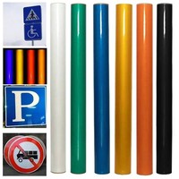 Feuille réfléchissante prismatique en PVC 3HAO pour signalisation routière de camions, adhésive, à billes de verre, indéchirable et imprimable