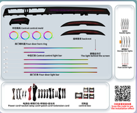 Kit d'éclairage d'ambiance dynamique RGB pour voiture style Galaxy, 12V, contrôlé par application, pour modification Hongqi H5 2023-2025