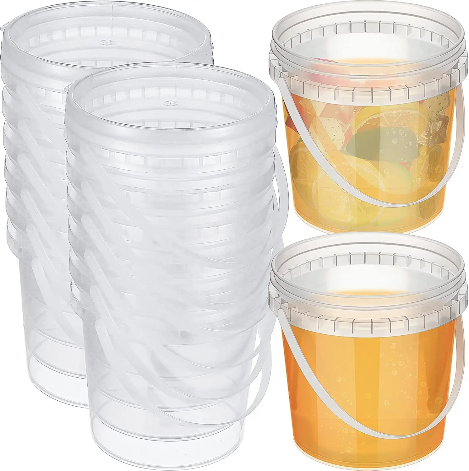 Ustomied-vasos grandes de plástico PP para llevar, vaso de cerveza y té con mango 1000 boba