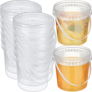 Customized takeaway 32oz fruits big cups bucket pp plastic drink cups 1000 boba Milk tea beer cup with handle