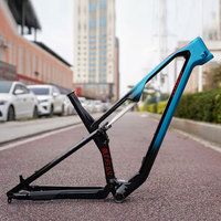 Cadre de VTT Softtail Haut de Gamme en Fibre de Carbone, Axe Traversant Boost 148, Frein à Disque, Léger, pour Course XC, Trail et Tout-Terrain