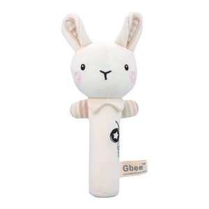 Gbee <span class=keywords><strong>Jouet</strong></span> pour bébé en coton biologique manivelle Poupée de confort pour nouveau-né Bébé 0-1 an Hochet Transat & Jumper - Product Image 1