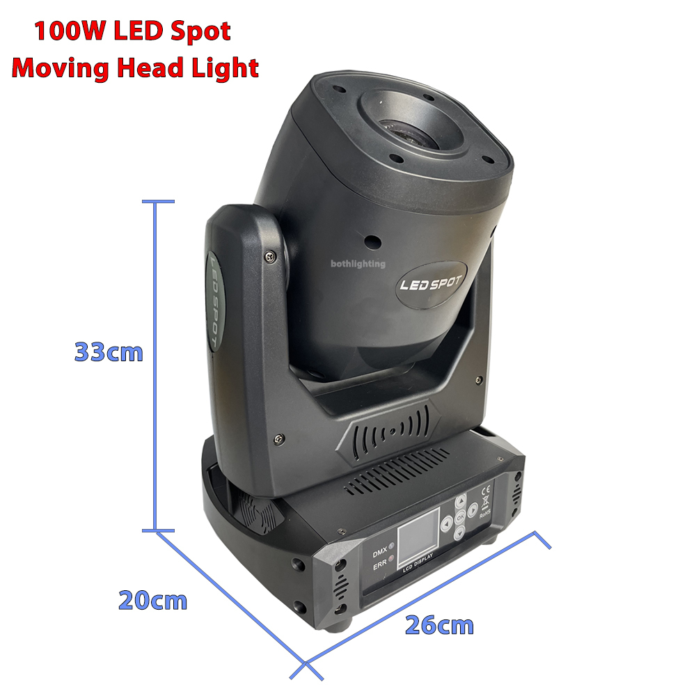 100W LED ムービングヘッドライト 回転DJ ライト 18面プリズムステージ
