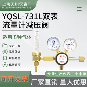 Regulador de Presión de Gas de Cobre STCIF con Manómetro Doble para Cilindros YQSL 731L 1.5L 25L - Product Image 3