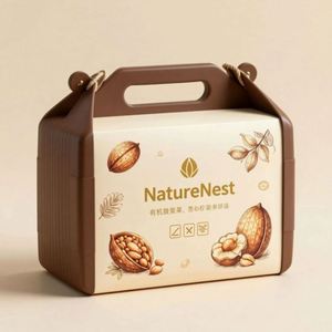 Custom Design Corrugated Paper <b>Bags</b> with Handles for Fresh Farm Products Packaging and Transportation - Product Image 3