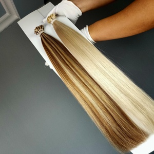 Extensions de cheveux 100% naturels double tirage, pointes plates en kératine I U V K, extensions de cheveux 13A I Tip, vente en gros directe usine - Product Image 4