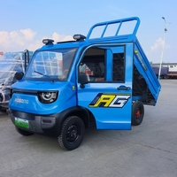 Camioneta Eléctrica de Carga de Cuatro Ruedas, Nueva Energía, 2 Asientos, Plataforma Plana Reforzada con Caja de Transporte