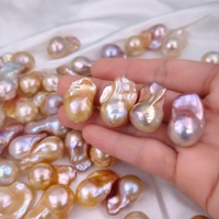 Perles d'eau douce naturelles en gros, grandes perles baroques multicolores de 13-15 mm, brin lâche pour bijoux DIY