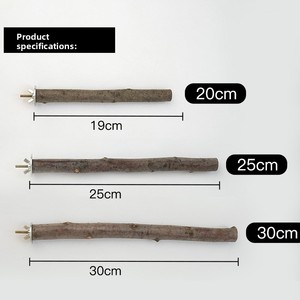 Perchoir en <span class=keywords><strong>bois</strong></span> de pomme naturel pour oiseaux de petite et moyenne taille, plateforme pour aiguiser les griffes et couper le bec - Product Image 3