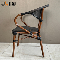 Ensemble de meubles de jardin pour restaurant commercial moderne, café, bistrot, chaise de patio extérieure, ensemble de table à manger de jardin