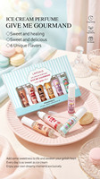 Lot de 6 mini-parfums 5 ml en gros, parfum crème glacée, senteur lactée gourmande, flacon vaporisateur portable pour femme
