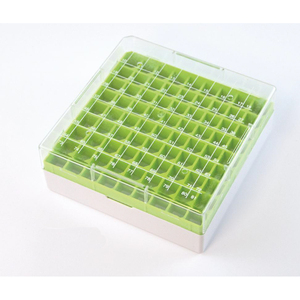 Laboratory Medical Grade <b>Plastic</b> Cryogenic Tube <b>Storage</b> Box 81 Compartments For Freezing Vials And Samples - Product Image 1