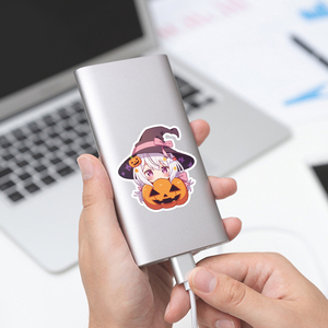 Pegatina de dibujos animados impermeable con grafiti de Halloween para equipaje, teléfono móvil, taza de agua, decoraciones creativas para cuadernos y diarios. - Product Image 4