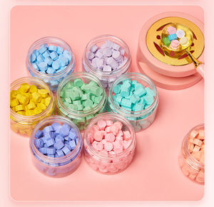 Jinyuan perles de <span class=keywords><strong>cire</strong></span> colorées mélangées Macaron bouteille 60g brouillard visage mat granule <span class=keywords><strong>cire</strong></span> en relief sceau spécial - Product Image 1