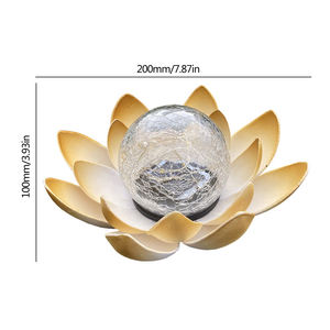 Nuevas Lámparas Solares para Jardín IP65, Bola de Cristal Agrietada, Luz de Loto, Decoración para Hogar y Jardín, Luces Subterráneas para Exteriores, Decoración para Patio y Jardín - Product Image 5