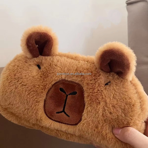 Trousse à crayons en forme d'animal Kawaii Cute Capybara Plush Stationary Case Cartoon - Product Image 3