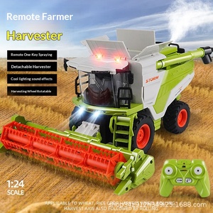 Jouets de tracteur agricole combiné RC <span class=keywords><strong>électrique</strong></span> transfrontalier en plastique, avec fonctions de charge, de récolte simulée et de pulvérisation - Product Image 2