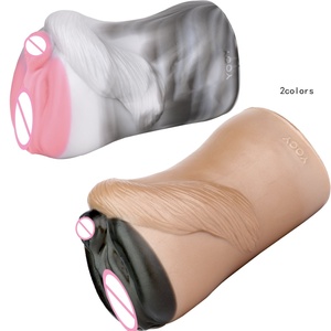 Masturbador Masculino de Doble Canal YOCY, Vagina Artificial de Silicona con Forma de Vagina y Ano de Caballo, Masturbador Masculino de Bolsillo - Product Image 1