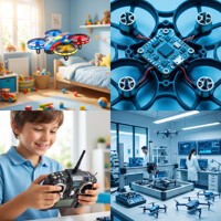 HASL Mini Vehículo Aéreo para Niños, Quadcopter con PCB de Control Principal de 2 Capas, IMU de 6 Ejes, Retención de Altitud, BLE, Aplicación, Flujo Óptico, Modo Sin Cabeza