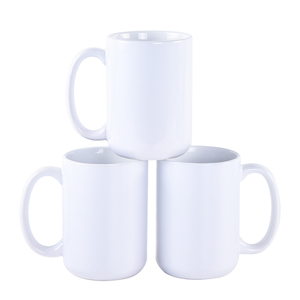 Tazze da <span class=keywords><strong>Caffè</strong></span> in Ceramica da 15oz con <span class=keywords><strong>Logo</strong></span> Personalizzato, Tazze in Porcellana Vuote per Sublimazione con Manico per Casa, Cucina e Ufficio - Product Image 1