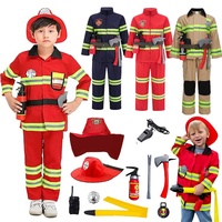 Costume de Pompier Professionnel pour Enfants : Ensemble Uniforme pour Activités Parent-Enfant et Tenues de Maternelle