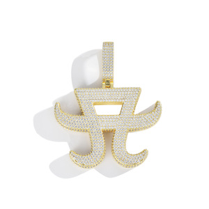 Ayumi Hamasaki Style Zircon Pendant A Logo Full Diamond Hip Hop Necklace Men's Everyday Wear - Product Image 4