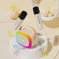 Haut-parleur karaoké portable P7 avec micros rechargeables, entrée carte TF pour woofer, lecteur audio portable pour utilisation en extérieur