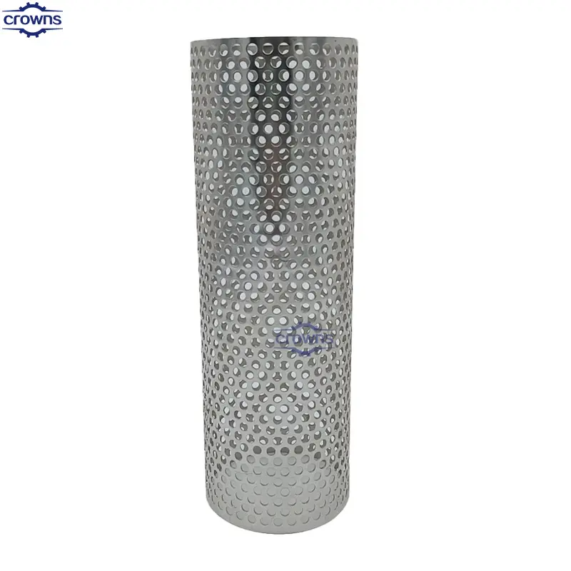 Vendita calda su misura in acciaio inox 304 316 filtro in rete metallica tubo saldato per il filtraggio cartuccia filtrante perforata