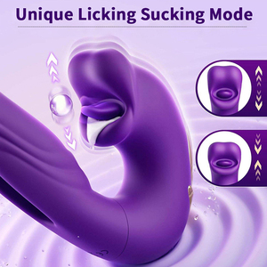 Giocattoli per Adulti Vibratore con 7 Frequenze di Vibrazione in Silicone Stimolatore Linguale e Penieno - Product Image 4