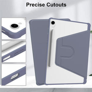 เคสหนังหมุนได้สำหรับ Samsung Galaxy Tab S9ปกป้องเต็มรูปแบบขาตั้งกันกระแทกพร้อมช่องใส่บัตร - Product Image 6