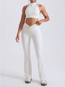 Nouveaux ensembles d'entraînement 2026 : Leggings évasés et débardeur <span class=keywords><strong>de</strong></span> <span class=keywords><strong>sport</strong></span> 2 pièces – Tenue <span class=keywords><strong>de</strong></span> yoga taille haute <span class=keywords><strong>pour</strong></span> femme – Vêtements <span class=keywords><strong>de</strong></span> <span class=keywords><strong>sport</strong></span> - Product Image 4