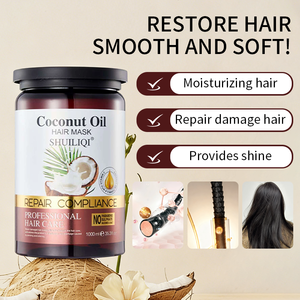 Crema Riparatrice per <span class=keywords><strong>Capelli</strong></span> all'Olio di Cocco e Olio di Argan, Formula Concentrata per Tutti i Tipi di <span class=keywords><strong>Capelli</strong></span> - <span class=keywords><strong>Maschera</strong></span> Nutriente e Idratante per <span class=keywords><strong>Capelli</strong></span> Colorati - Product Image 3