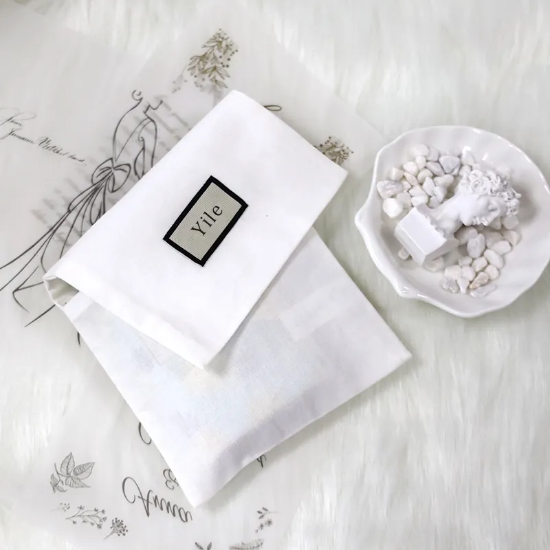 Envelope Custom Design Eco-Friendly Shipping Envelopes Linen Fabric Christmas Jewelry Velvet Garment Bags Natural Bag