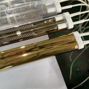 Lampe chauffante halogène à double tube à ondes moyennes personnalisée de 4500 W pour le séchage d'encre d'imprimante, d'acrylique, de plastique sous vide et de préformes, radiateur IR - Product Image 1