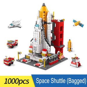 1000PCS Space Shuttle Space Exploration Rocket Building <strong>Blocks</strong> Model Construction DIY Toy Bag Packing Boy Creative Toys - Product Image 2