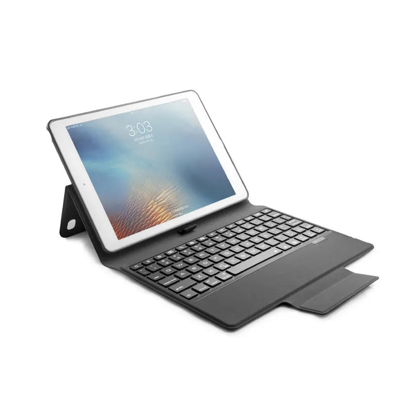 High Quality PU Leather Cover 7 Colors Backlight BT Wireless Keyboard Case for iPad 2018/ 2017/ Pro 9.7"/ Air 2/ Air