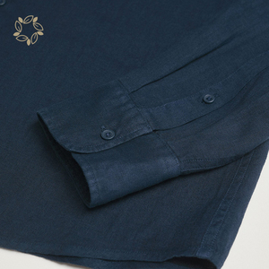 Camicie da <span class=keywords><strong>Uomo</strong></span> in <span class=keywords><strong>Lino</strong></span> Organico Sostenibile a Maniche Lunghe, Eco-Friendly, Casual, con Bottoni - Product Image 5
