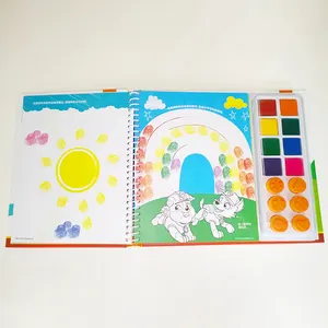 Capa paperback personalizada crianças comic dedo cor enchimento coloração atividade quebra-cabeça livro para crianças
