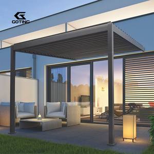 Pérgola Bioclimática de Aluminio con Techo de Láminas Motorizadas Impermeable para Exteriores, Personalizada OEM, Goting - Product Image 4
