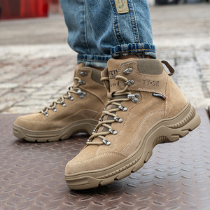 Stivali di sicurezza industriale <span class=keywords><strong>tacco</strong></span> alto con gambo in fibra di vetro, <span class=keywords><strong>scarpe</strong></span> <span class=keywords><strong>antinfortunistiche</strong></span> in vera pelle a buon mercato di vendita calda - Product Image 4
