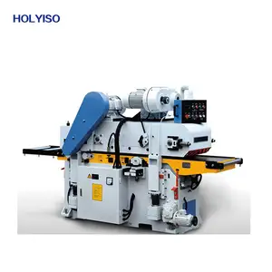 HOLYISO Automatic High Speed Industrial Solid Wood Planer Machinery Mouldering MB204F Two Double Sided Thickness Planer